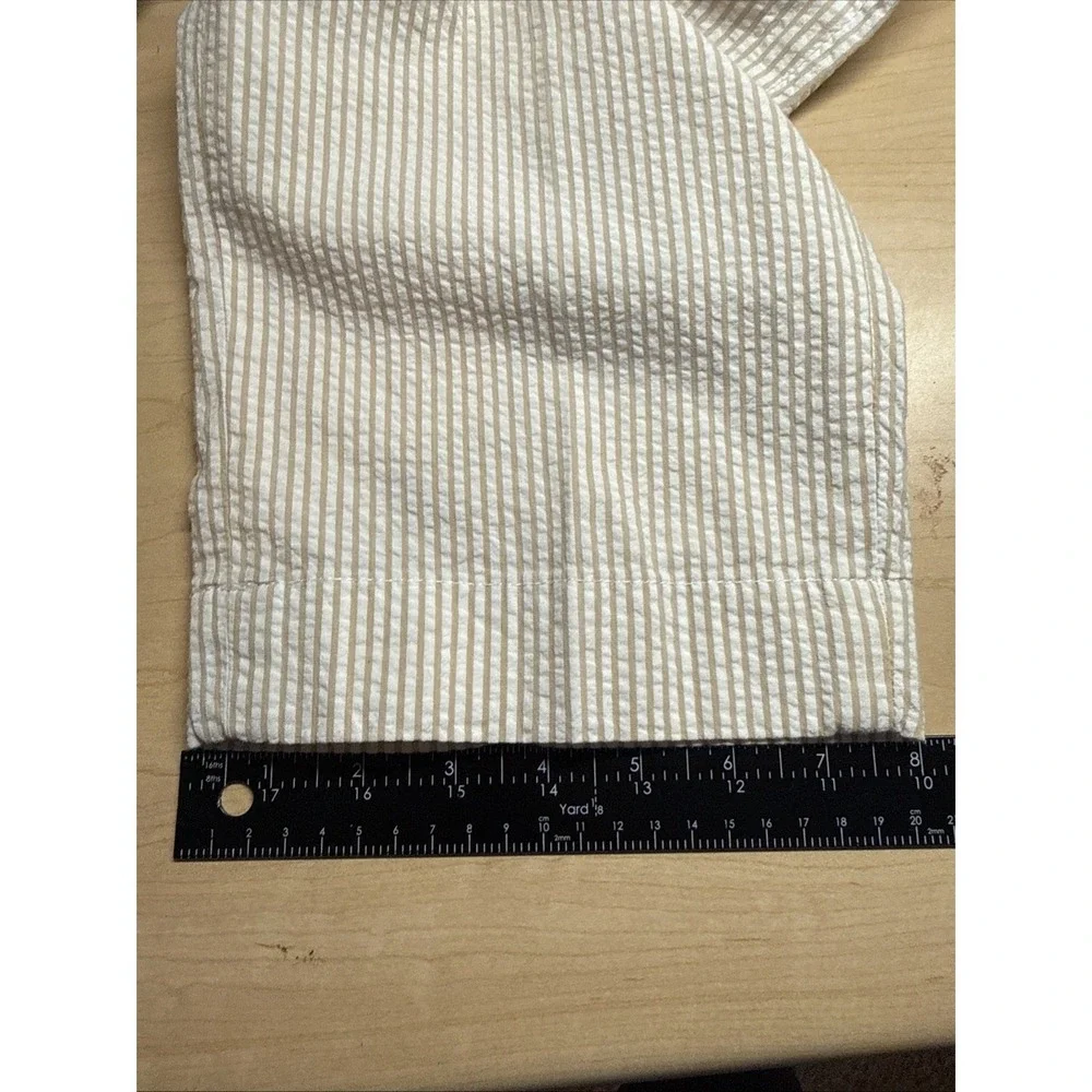 Brooks Brothers 36x32 Yellow Pinstriped Flat Front Clark Light WeightChino Pants